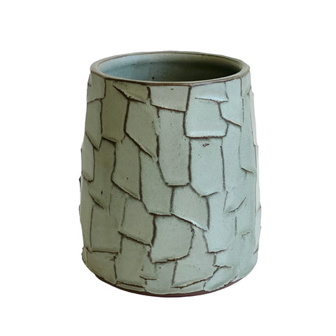 Textured Utensil Holder Grey Green - Arts and Heritage St. Albert