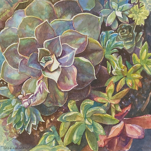 Watercolour Succulents - Arts and Heritage St. Albert