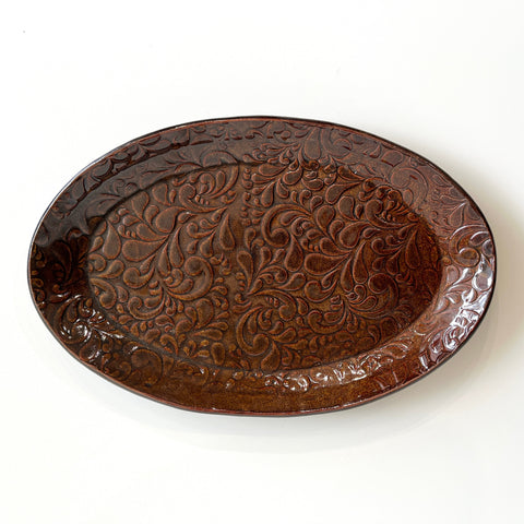 Oval Serving Dish Brown - Arts and Heritage St. Albert