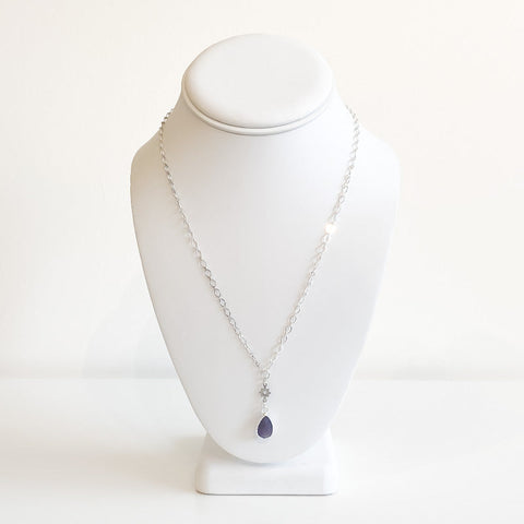 Teardrop Necklace Amethyst - Arts and Heritage St. Albert