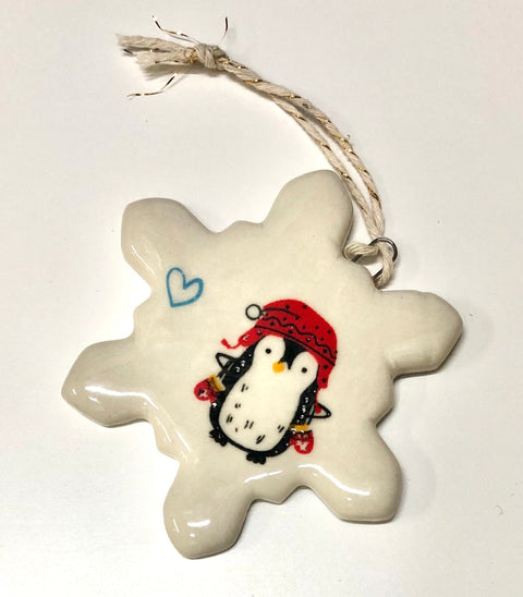 Holiday Ornaments Penguin - Snowflake - Arts and Heritage St. Albert