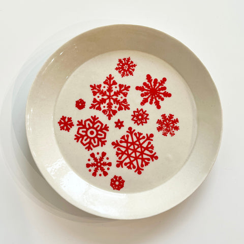 Red & White Plates Snowflakes - Arts and Heritage St. Albert