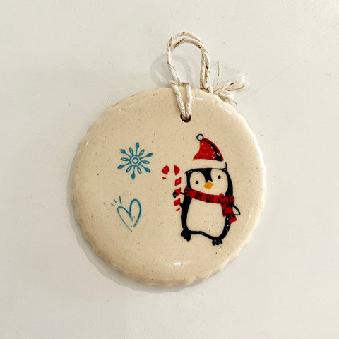 Holiday Ornaments Penguin - Round - Arts and Heritage St. Albert