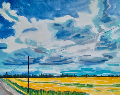 9x12 Prints by Luise Mendler-Johnson Prairie Scape - Arts and Heritage St. Albert