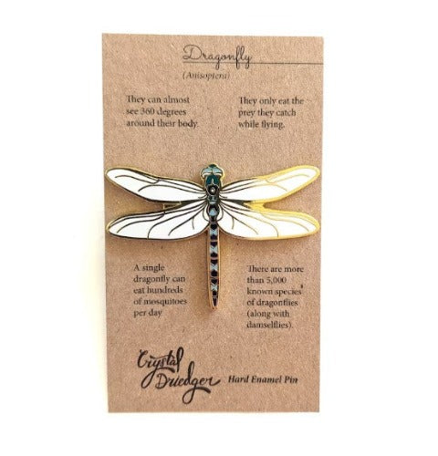 Gold Plated Enamel Pin Dragonfly - Arts and Heritage St. Albert