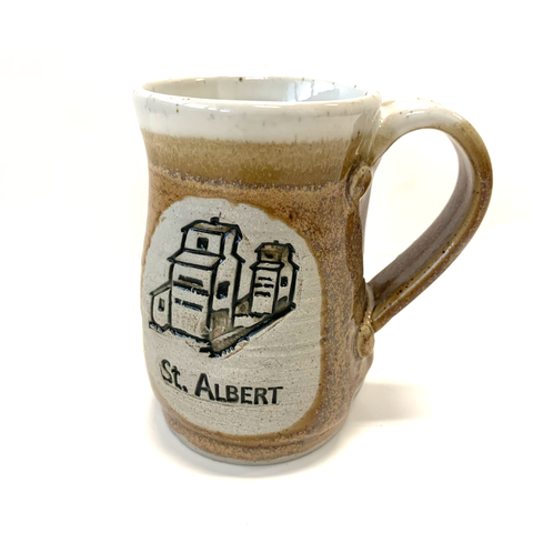 St Albert Grain Elevator Mug Honey - Arts and Heritage St. Albert