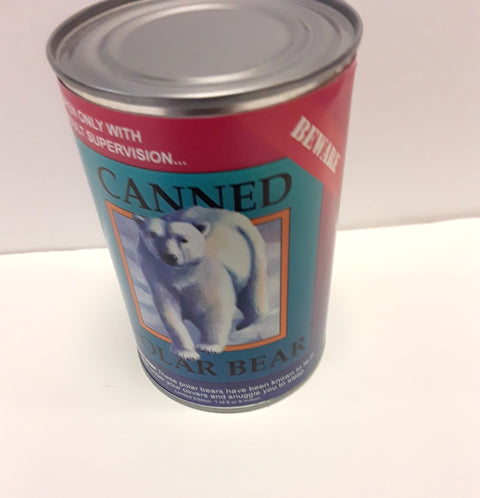 Canned critter polar bear - Arts and Heritage St. Albert