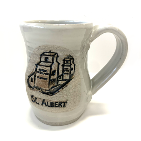 St Albert Grain Elevator Mug White - Arts and Heritage St. Albert